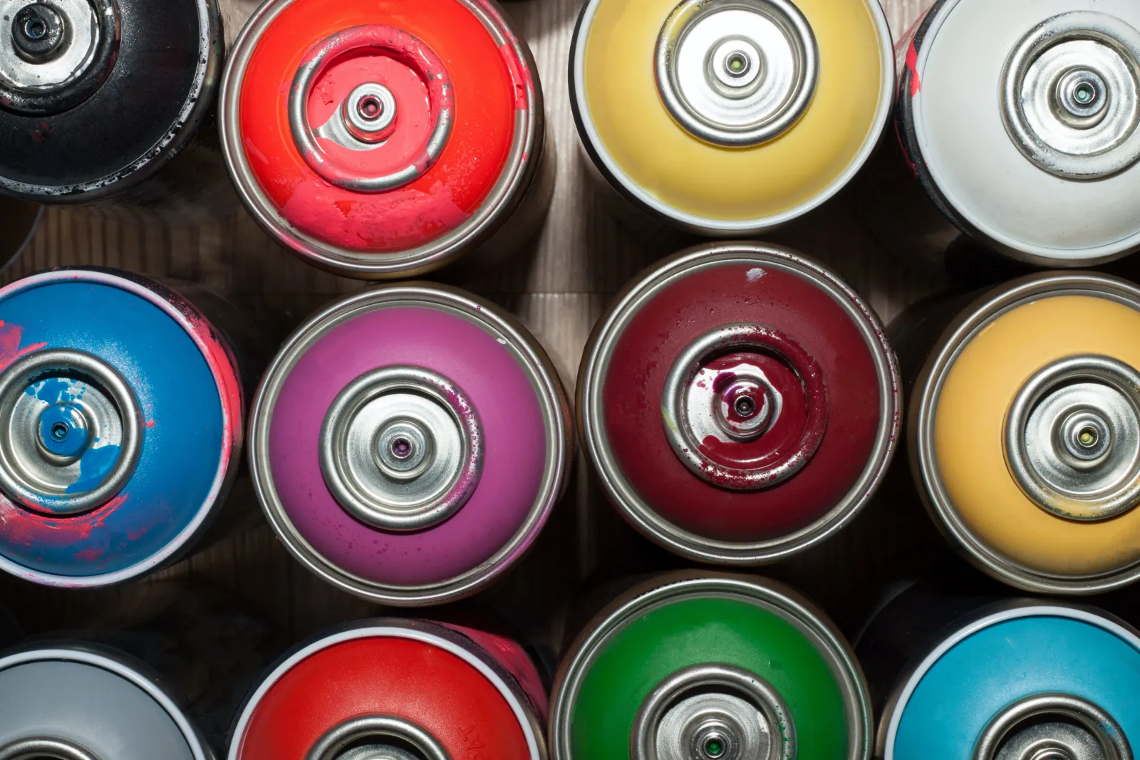 Spray paint cans for a Calgary home renovation