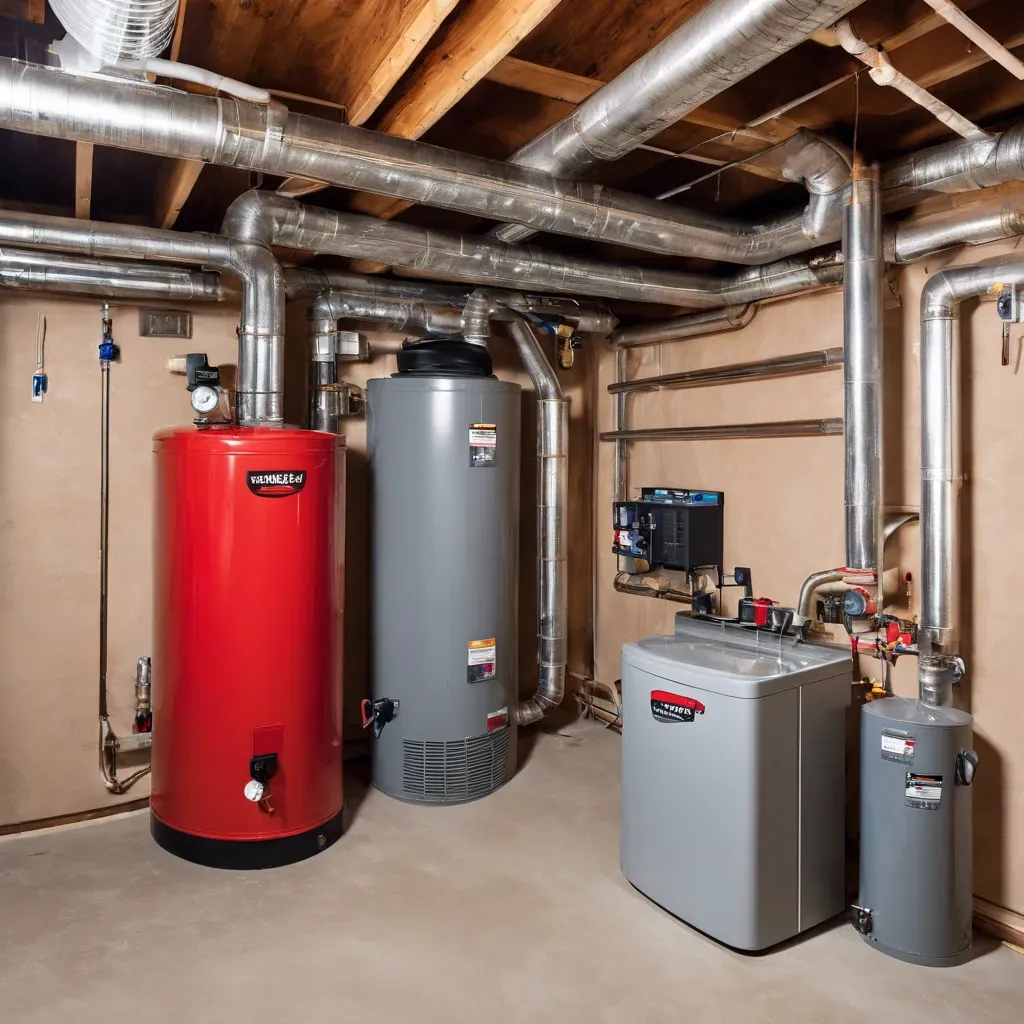 Furnace room in a basement renovation in Calgary