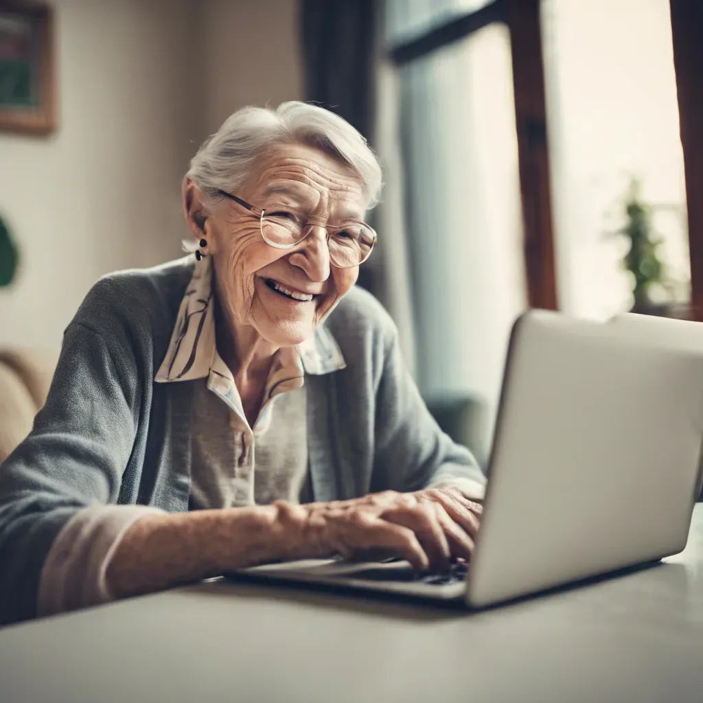 A old woman reviewing her Calgary home renovation personalized quote