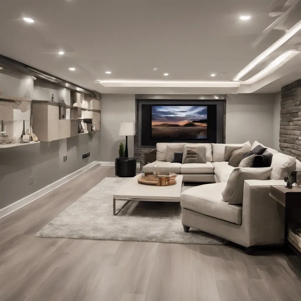 Custom luxury living in a legal basement in a Calgary home renovation