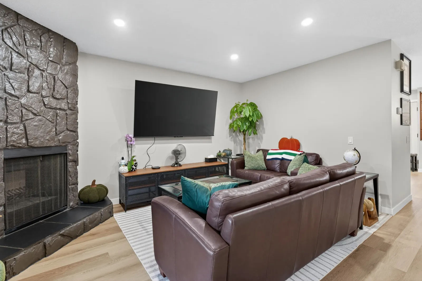 Living room details — Okotoks Full Condo Renovation